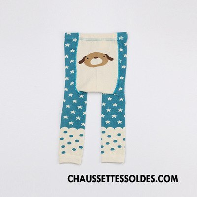 Collant Fille Guêtres Leggings Gros Dessin Animé Bébé Enfant Chaussette Bleu