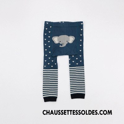 Collant Fille Guêtres Leggings Gros Dessin Animé Bébé Enfant Chaussette Bleu