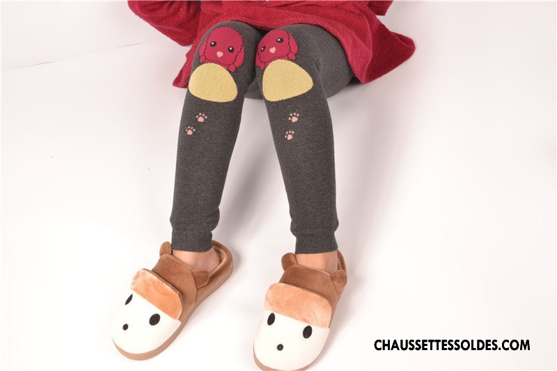 Collant Fille Guêtres Leggings Plus De Velours Thermiques Femme Enfant Charmant Bordeaux