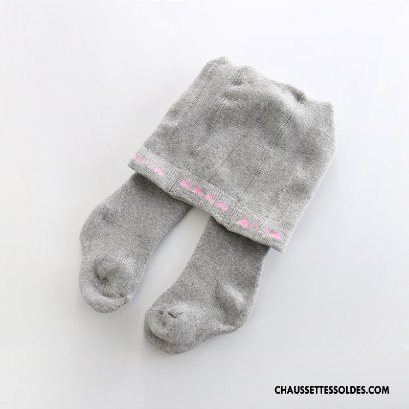 Collant Fille Guêtres Terry Enfant Bébé Amour Hiver Rose Pure