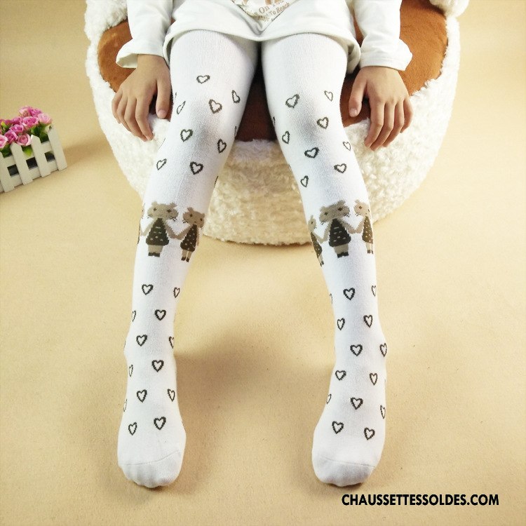 Collant Fille Hiver Enfant 100% Coton Femme Leggings Coton Bio Bleu