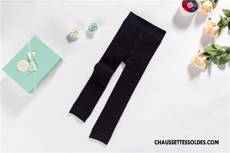Collant Fille Hiver Guêtres Leggings Enfant Plus De Velours Femme Collants Bleu