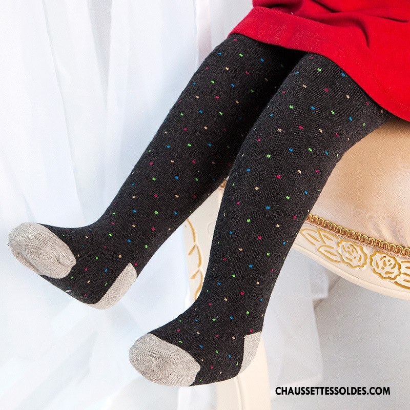 Collant Fille L'automne Chaussette Terry Thermiques Hiver Matelassé Blanc
