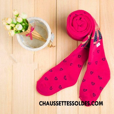 Collant Fille L'automne Coton Bio Guêtres Enfant Femme Chaussette Rose Blanc