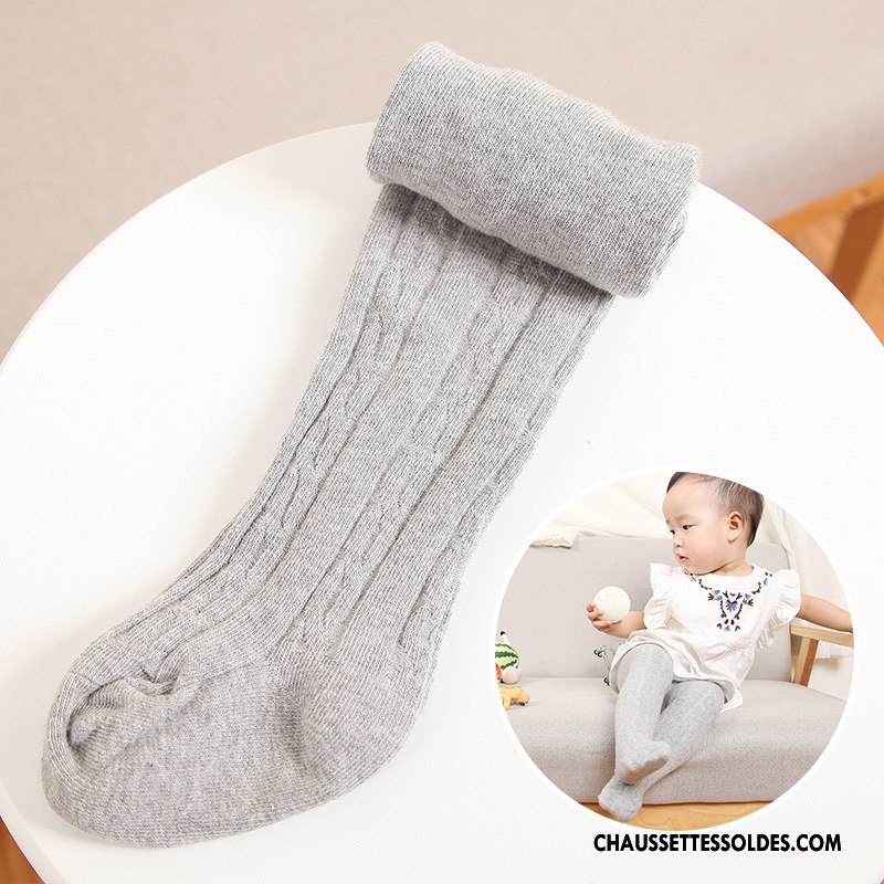 Collant Fille L'automne Petit Bébé Printemps Clair Matelassé Violet