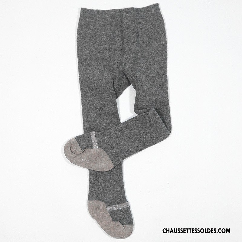 Collant Fille L'automne Renforcé Terry Chaussette Collant Panty Bébé Gris