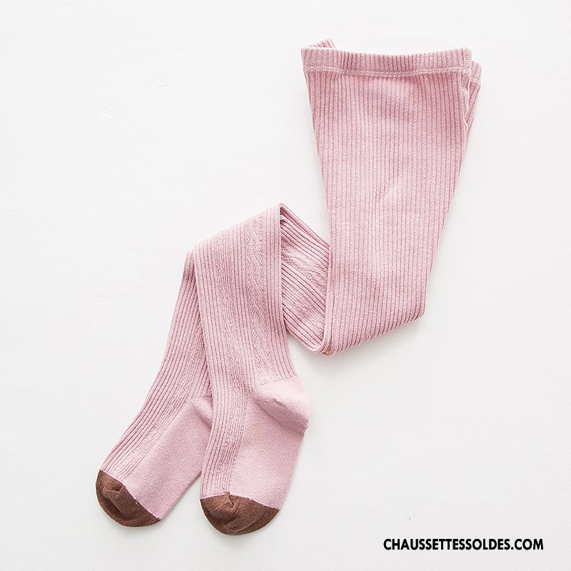 Collant Fille Leggings Printemps Enfant L'automne Matelassé Fleurs Rose