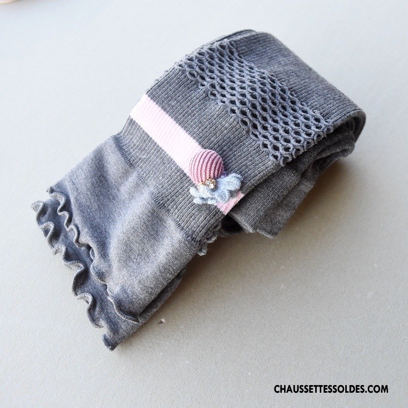 Collant Fille Légère Casual Bébé Milieu Enfant Outwear Gris