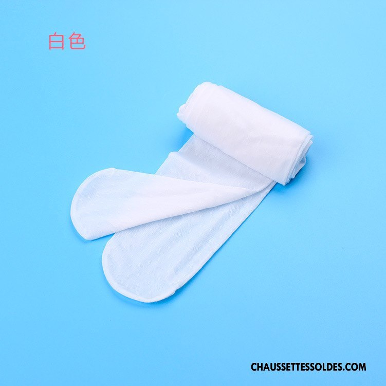 Collant Fille Marque Chaussette De Noël Collant Panty Très Mince Fleurs Enfant Blanc