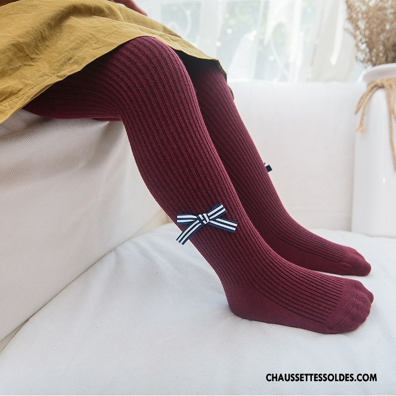 Collant Fille Matelassé Papillon Britanique Le Nouveau Petit Femme Bordeaux