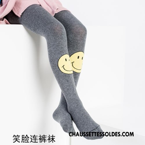 Collant Fille Matelassé Printemps Enfant Femme Chaussette Collant Panty Gris