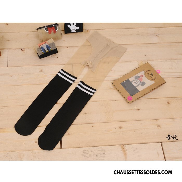 Collant Fille Mince Enfant Chaussette Été Chaussette De Noël Femme Impression Noir