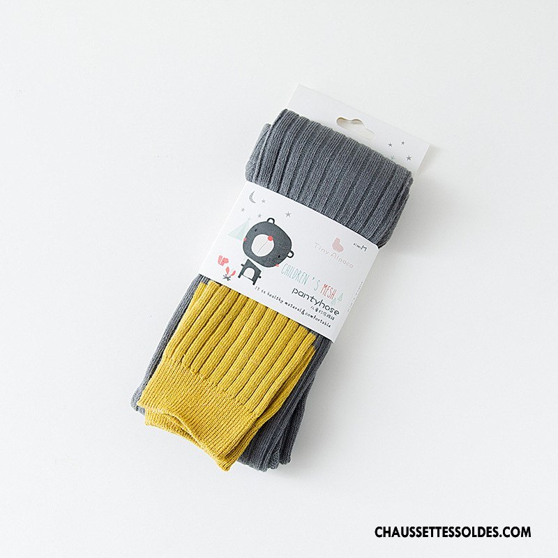 Collant Fille Petit Enfant Milieu Le Nouveau Collants Printemps Jaune
