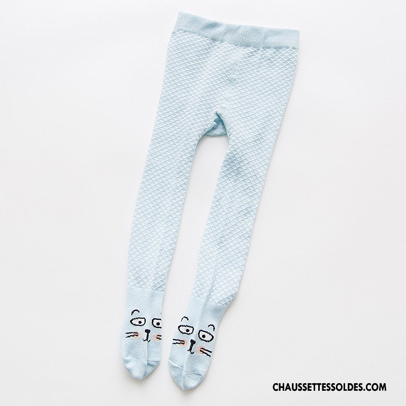 Collant Fille Respirant Bébé Chaussette Engrener Enfant 100% Coton Rose Clair