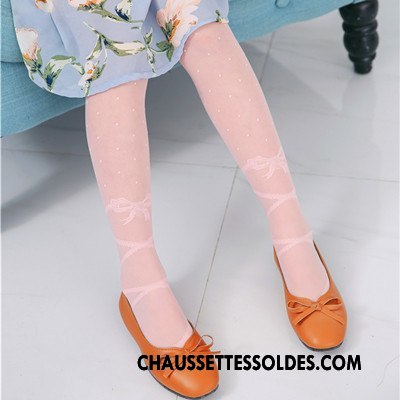 Collant Fille Respirant Chaussette Femme Chaussette De Noël Bébé Enfant Blanc Rose