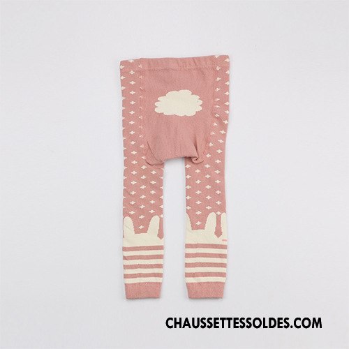 Collant Fille Style Chaud Dessin Animé Printemps 100% Coton Gros Collants Bleu
