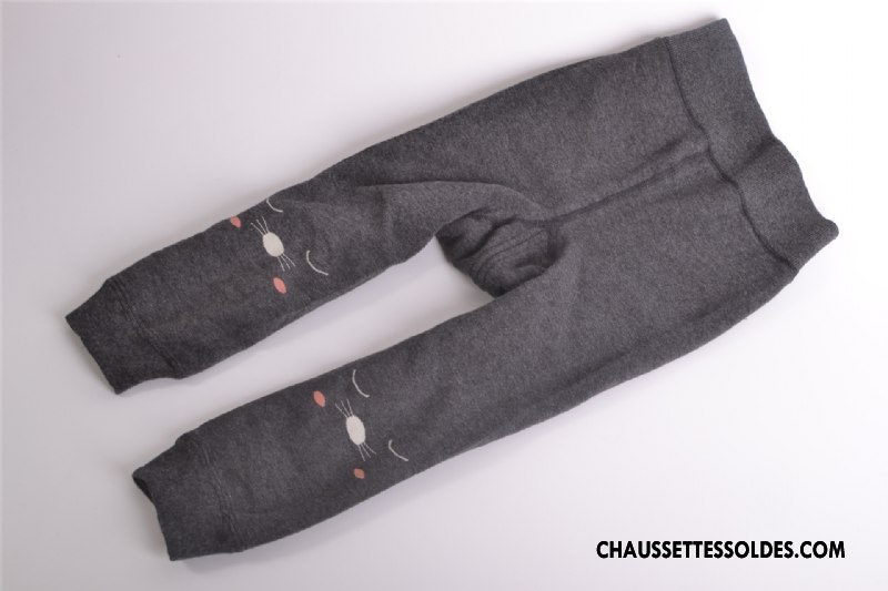 Collant Fille Thermiques Matelassé Guêtres Leggings Le Nouveau Plus De Velours Dessin Animé Bleu