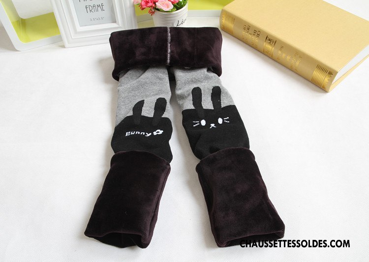 Collant Fille Épissure Renforcé Milieu Enfant Hiver Guêtres Leggings Noir Gris