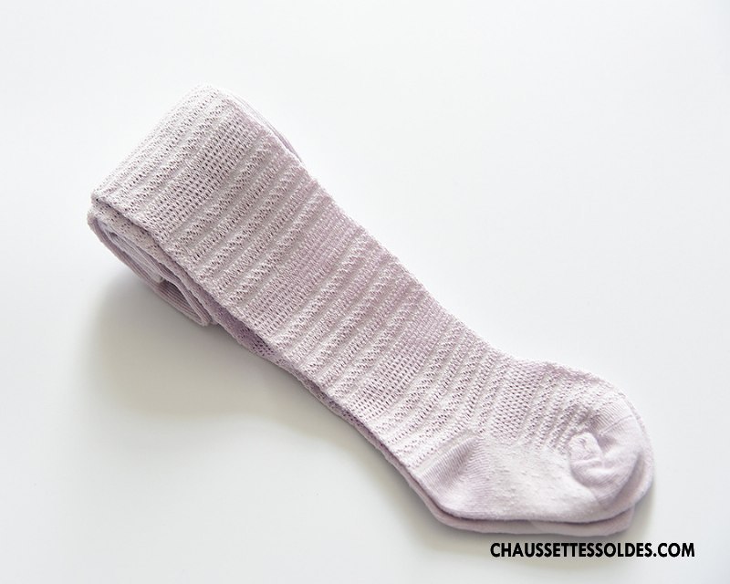 Collant Fille Été 100% Coton Bébé Engrener Collant Panty Enfant Blanc Gris