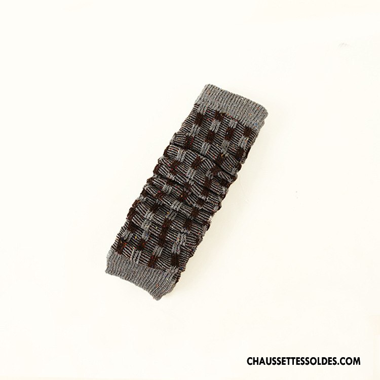 Guêtres Femme Carreaux Chaussette L'automne Thermiques Genouillère Couleur Gris