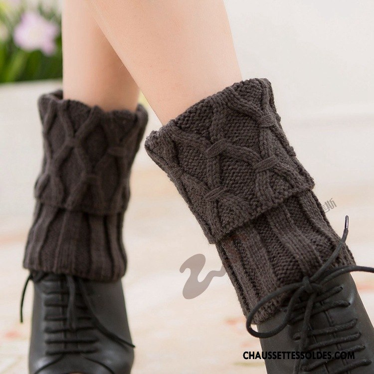 Guêtres Femme Chaussette L'automne Le Nouveau Losange Hiver Thermiques Bleu