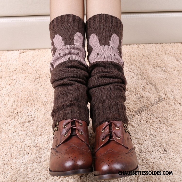 Guêtres Femme Chaussette Lapin L'automne De Laine Dessin Animé Le Nouveau Noir