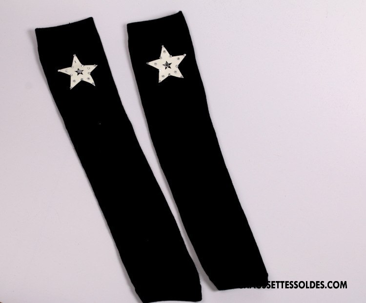 Guêtres Femme Chaussettes En Coton Long Stock Le Nouveau Mode Lumineux Noir