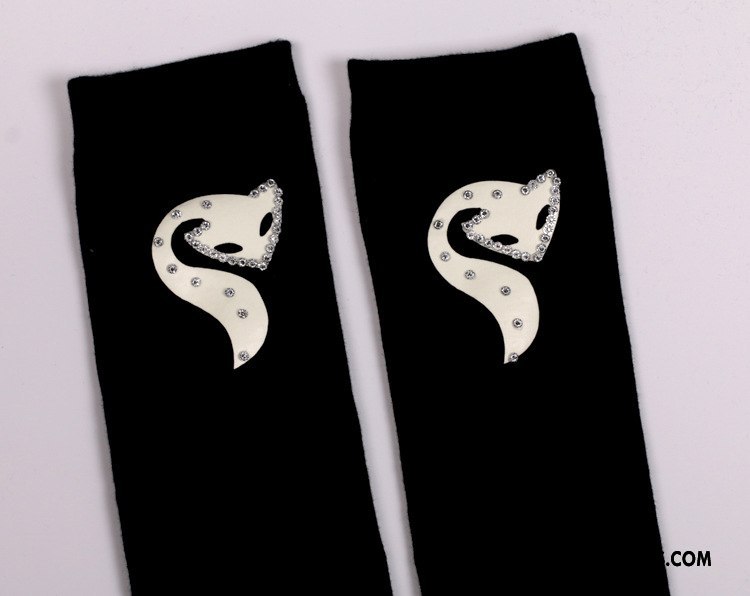 Guêtres Femme Chaussettes En Coton Long Stock Le Nouveau Mode Lumineux Noir