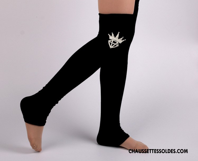 Guêtres Femme Chaussettes En Coton Long Stock Le Nouveau Mode Lumineux Noir