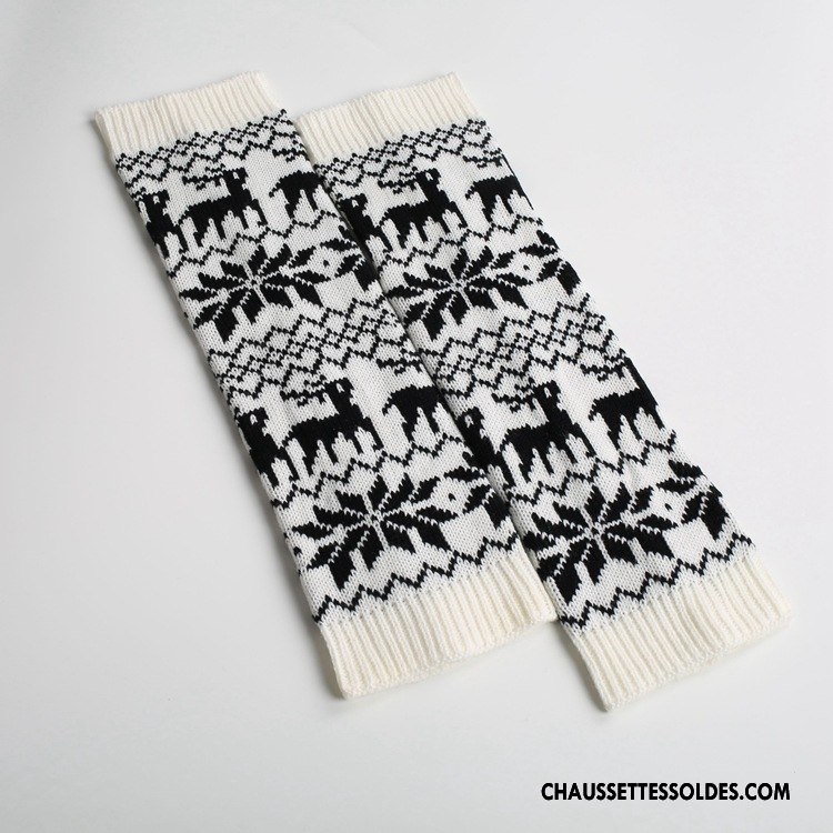 Guêtres Femme De Laine Noël En Maille Petit L'automne Hiver Marron / Brun
