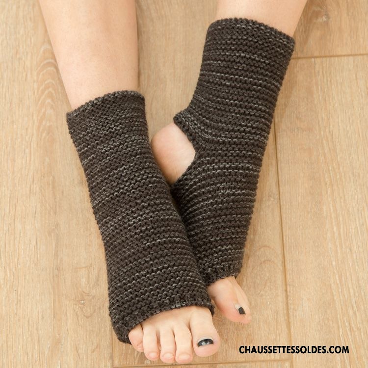 Guêtres Femme De Laine Thermiques Mouvement Yoga Danse Chaussette Violet