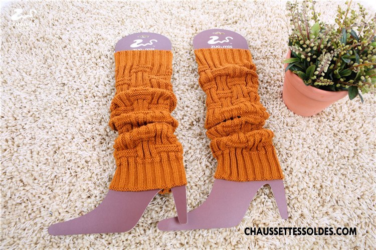 Guêtres Femme En Maille Chaussette Thermiques Hiver Violet