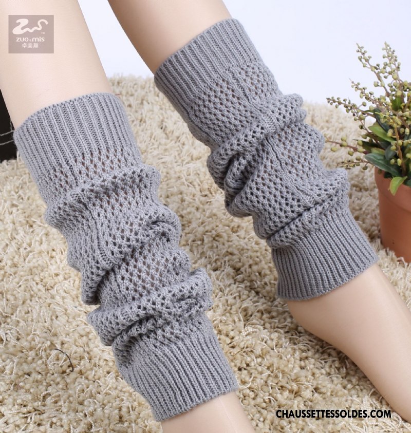 Guêtres Femme En Maille De Laine Chaussette L'automne Hiver Thermiques Bordeaux