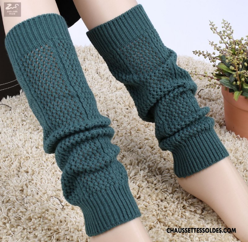 Guêtres Femme En Maille De Laine Chaussette L'automne Hiver Thermiques Bordeaux