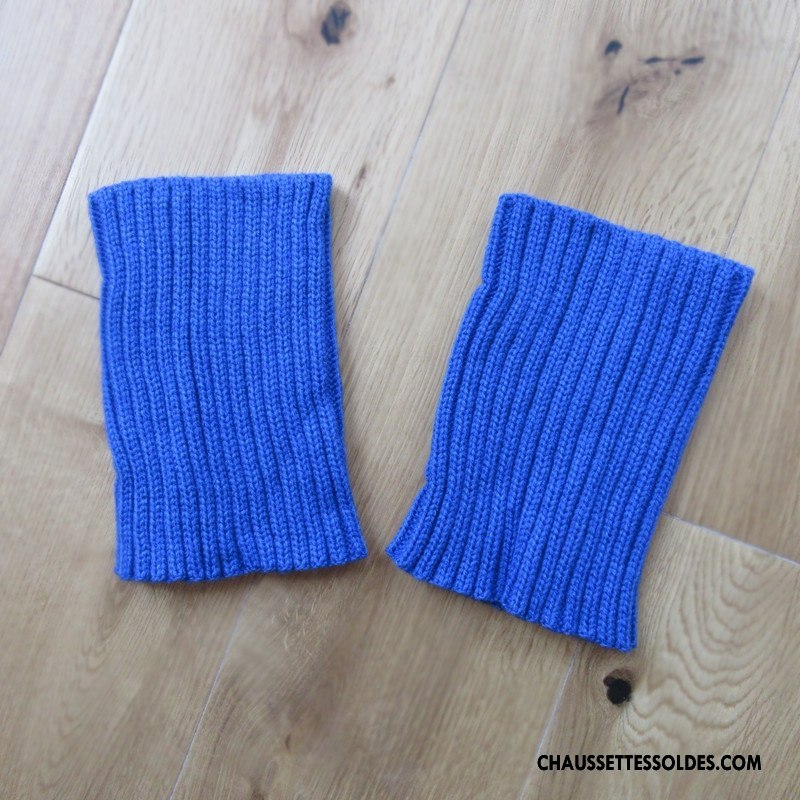 Guêtres Femme En Maille Genouillère De Laine Court Chaussette Hiver Gris Foncé