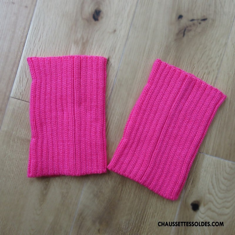 Guêtres Femme En Maille Genouillère De Laine Court Chaussette Hiver Gris Foncé