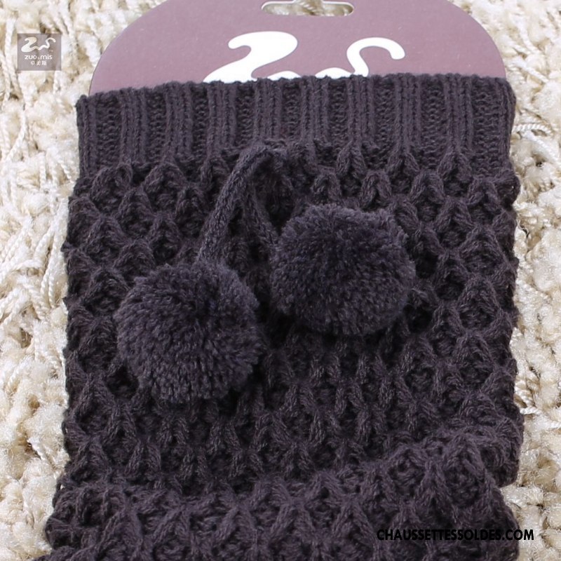 Guêtres Femme En Maille Grille Hiver L'automne Chaussette Thermiques Vert