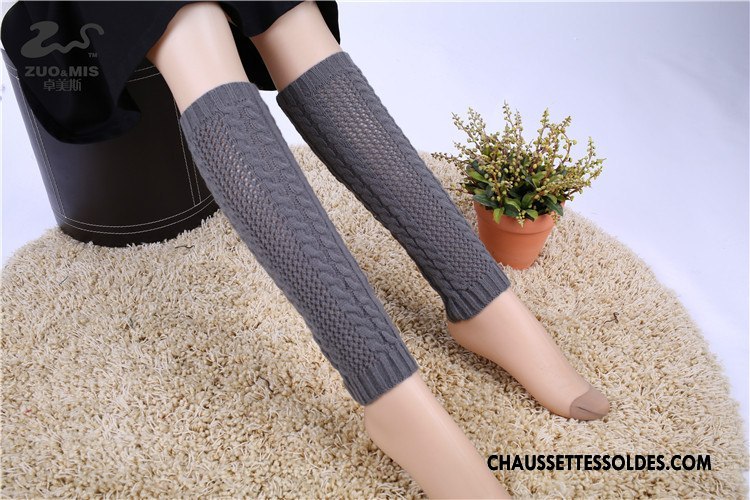 Guêtres Femme Hiver Chaussette L'automne En Maille Thermiques Creux Guipure Rose