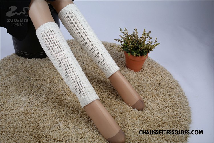 Guêtres Femme Hiver Chaussette L'automne En Maille Thermiques Creux Guipure Rose