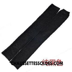 Guêtres Femme Hiver Chaussette Long Stock L'automne Genouillère De Laine Noir