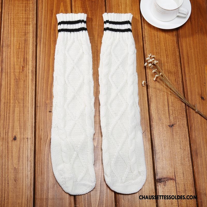Guêtres Femme Hiver Longue Renforcé Thermiques Chaussette De Laine Gris