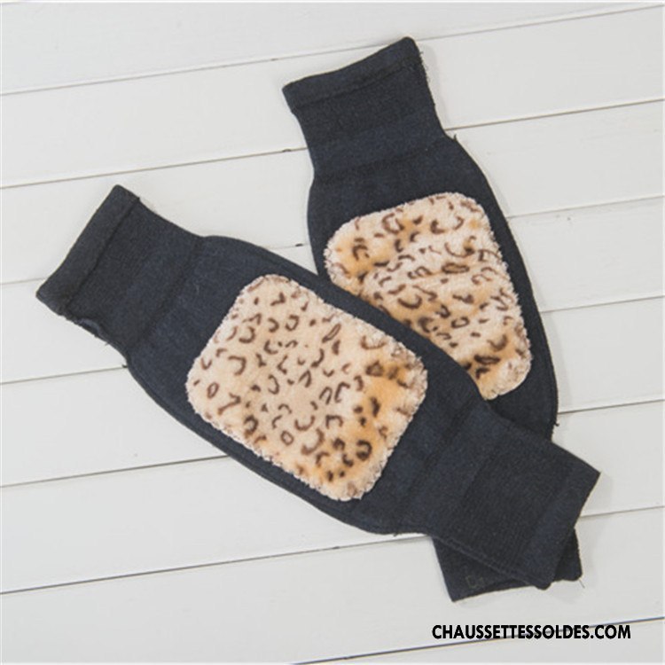Guêtres Femme Hiver Renforcé Plus De Velours Dame Genouillère Chaussette Gris