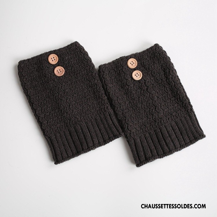 Guêtres Femme Kaki Bouton En Maille Le Nouveau Yoga Court