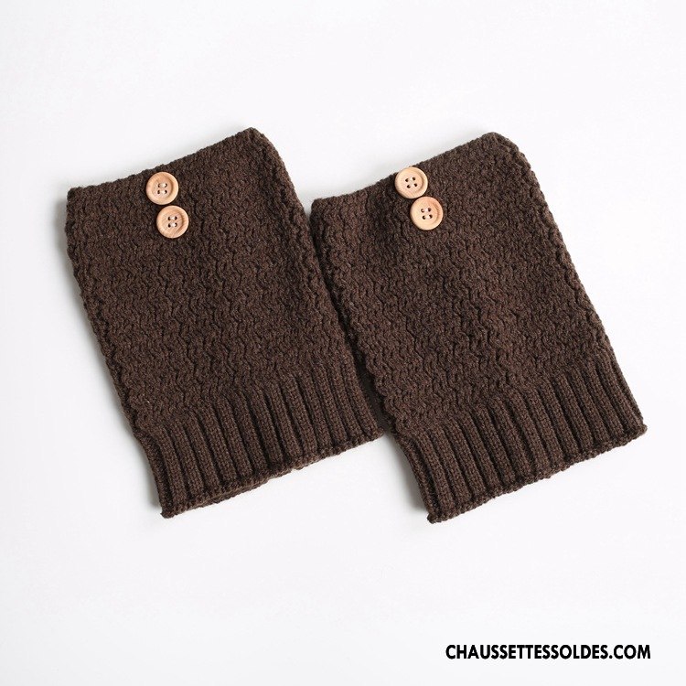 Guêtres Femme Kaki Bouton En Maille Le Nouveau Yoga Court