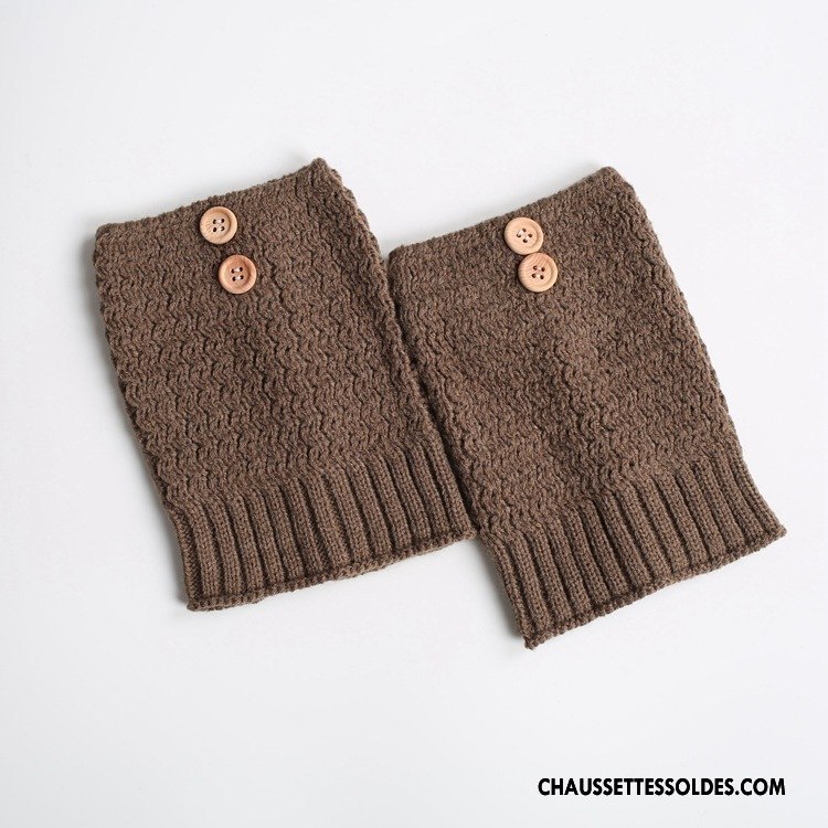 Guêtres Femme Kaki Bouton En Maille Le Nouveau Yoga Court