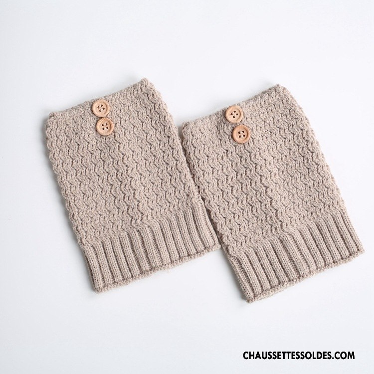 Guêtres Femme Kaki Bouton En Maille Le Nouveau Yoga Court