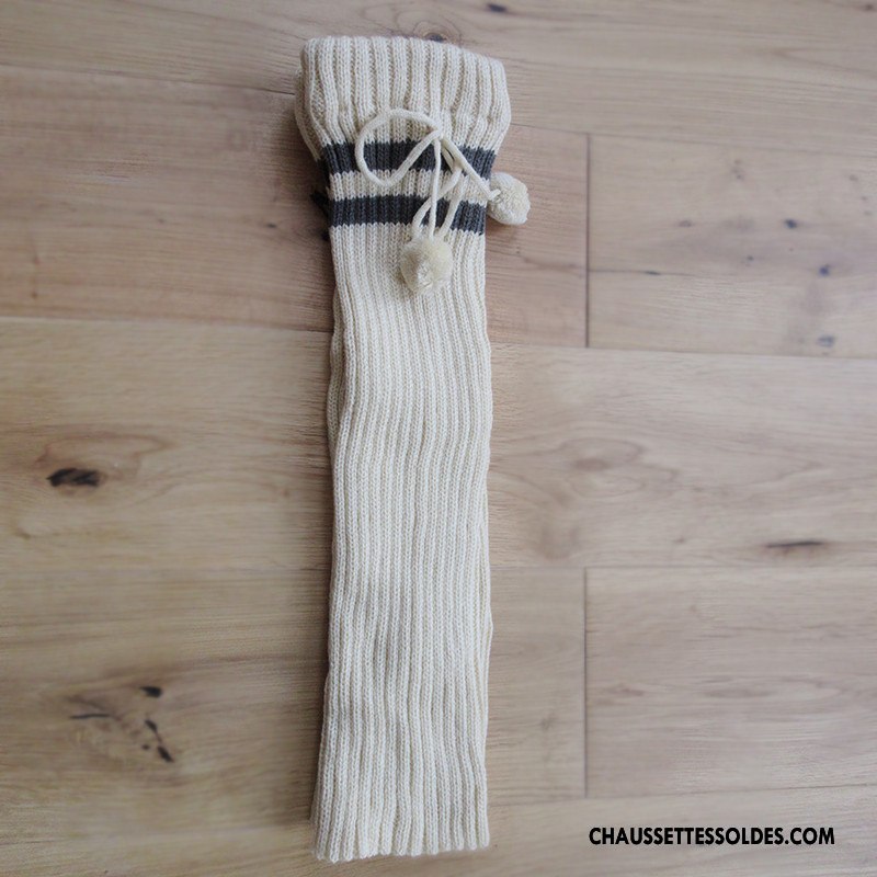 Guêtres Femme Le Nouveau En Maille De Laine Chaussette Genouillère Hiver Noir
