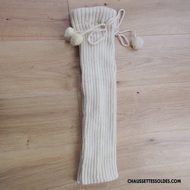 Guêtres Femme Le Nouveau En Maille De Laine Chaussette Genouillère Hiver Noir