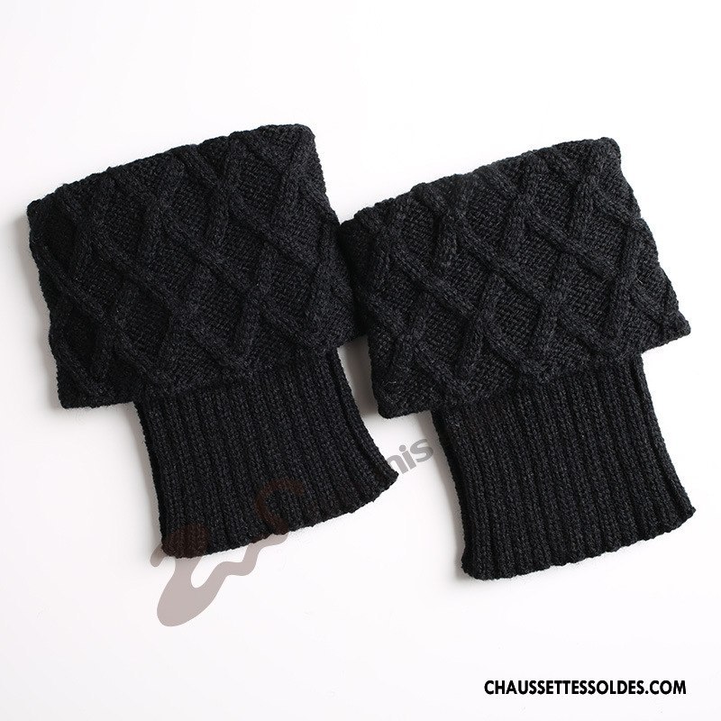 Guêtres Femme Le Nouveau Grille De Laine Gros De Boîtier Chaussette Marron