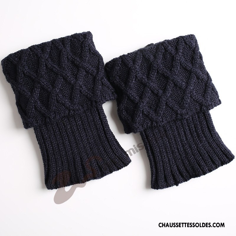 Guêtres Femme Le Nouveau Grille De Laine Gros De Boîtier Chaussette Marron